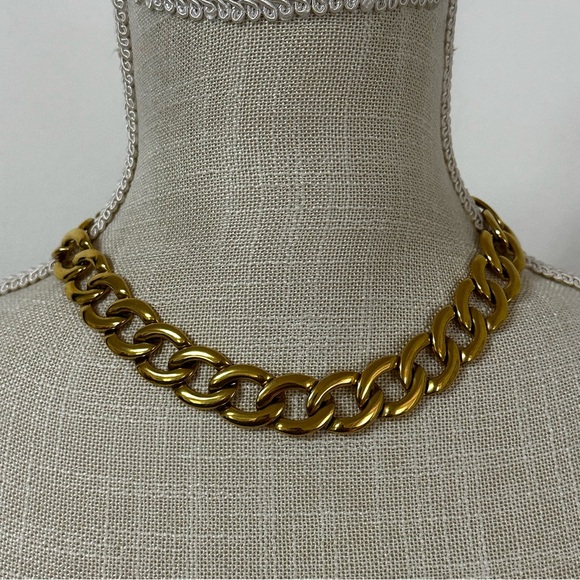Vintage Napier Gold Toned Link Necklace and Bracelet - Picture 1 of 12